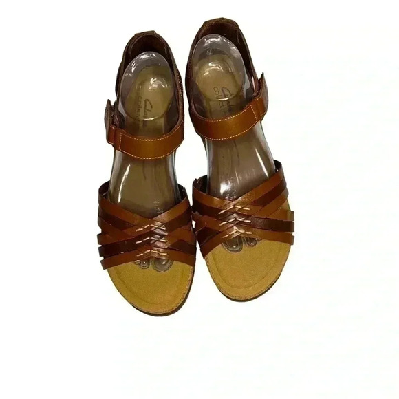 Women’s Clarks Sandals• Size 11•Genuine Leather Two Tone Brown•Brand New… - Picture 1 of 7